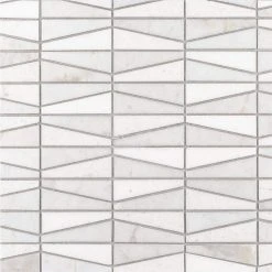 Meander White/Grey 10.625 in. x 12 in. Interlocking Honed Marble Wall and Floor Mosaic Tile (0.885 sq. ft./Each) by Jeffrey Court -Ivy Hill Tile Sales white gray jeffrey court marble tile 13016 fa 1000