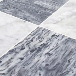 Checkmate White/Grey 11.875 in. x 11.875 in. Square Honed Carrara/Bardiglio Marble Mosaic Tile (9.79 sq. ft./Case) by Jeffrey Court -Ivy Hill Tile Sales white grey jeffrey court marble tile 13028 1d 1000