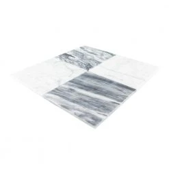 Checkmate White/Grey 11.875 in. x 11.875 in. Square Honed Carrara/Bardiglio Marble Mosaic Tile (9.79 sq. ft./Case) by Jeffrey Court -Ivy Hill Tile Sales white grey jeffrey court marble tile 13028 40 1000
