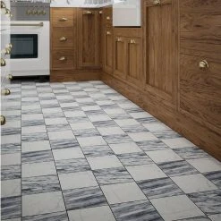 Checkmate White/Grey 11.875 in. x 11.875 in. Square Honed Carrara/Bardiglio Marble Mosaic Tile (9.79 sq. ft./Case) by Jeffrey Court -Ivy Hill Tile Sales white grey jeffrey court marble tile 13028 4f 1000