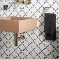 Medieval White/Grey 12.125 in. x 13 in. Arabesque Honed Carrara Marble/Gloss Blue Glass Mosaic Tile (10.946 sq.ft./Case) by Jeffrey Court 17 Medieval White/Grey 12.125 in. x 13 in. Arabesque Honed Carrara Marble/Gloss Blue Glass Mosaic Tile (10.946 sq.ft./Case) by Jeffrey Court -Ivy Hill Tile Sales white grey jeffrey court marble tile 13029 c3 1000