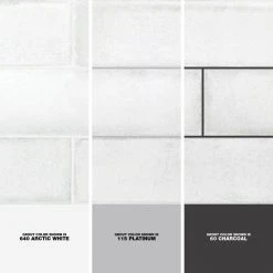 Moze White 3 in. x 12 in. 9 mm Ceramic Wall Tile (22-Piece) (5.38 sq. ft./ Box) by Ivy Hill Tile -Ivy Hill Tile Sales white ivy hill tile ceramic tile ext3rd100051 1d 1000