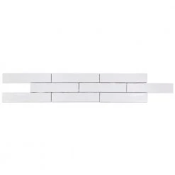 Newport White 2 in. x 10 in. x 11mm Polished Ceramic Subway Wall Tile (40 pieces / 5.38 sq. ft. / box) by Ivy Hill Tile -Ivy Hill Tile Sales white ivy hill tile ceramic tile ext3rd100433 4f 1000