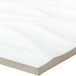 Ripple White Wavy 12 in. x 36 in. Polished Ceramic Wall Tile (4 Pieces 11.62 sq. ft. / Case) by Ivy Hill Tile -Ivy Hill Tile Sales white ivy hill tile ceramic tile ext3rd101221 77 1000