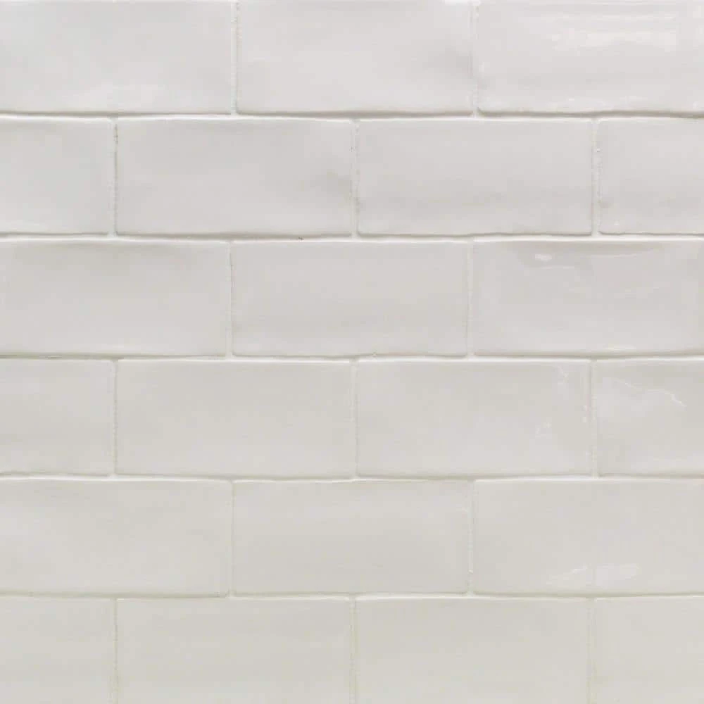 Catalina White 3 in. x 6 in. Polished Ceramic Subway Wall Tile (5.38 sq. ft./case) by Ivy Hill Tile 3 Catalina White 3 in. x 6 in. Polished Ceramic Subway Wall Tile (5.38 sq. ft./case) by Ivy Hill Tile