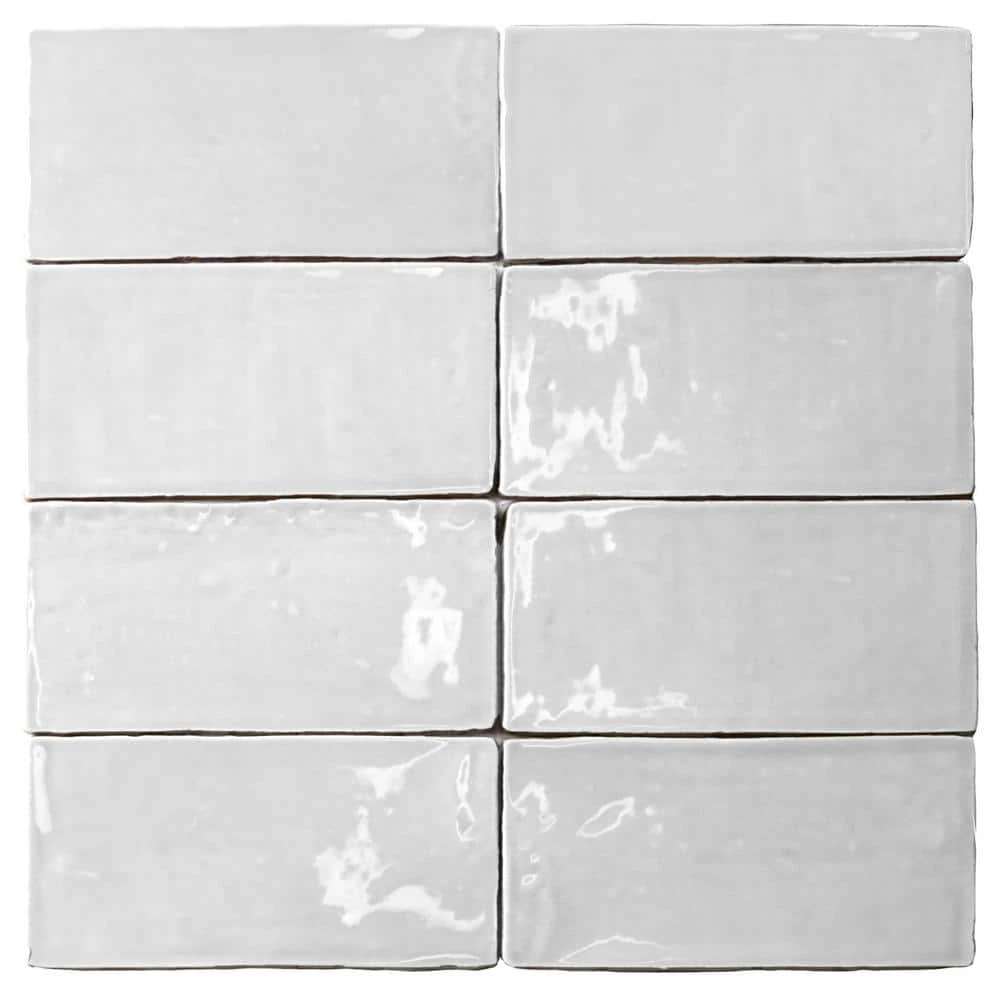 Catalina White 3 in. x 6 in. Polished Ceramic Subway Wall Tile (5.38 sq. ft./case) by Ivy Hill Tile 6 Catalina White 3 in. x 6 in. Polished Ceramic Subway Wall Tile (5.38 sq. ft./case) by Ivy Hill Tile - Image 4