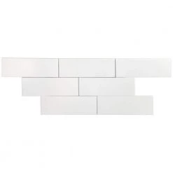 Barnet White 3 in. x 9 in. x 10mm Matte Ceramic Subway Wall Tile (30 pieces / 5.16 sq. ft. / box) by Ivy Hill Tile -Ivy Hill Tile Sales white ivy hill tile ceramic tile ext3rd104470 66 1000