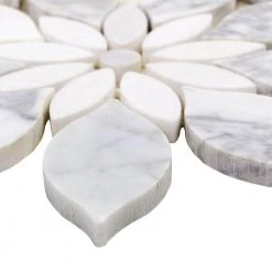 Thistle White 12.4 in. x 14.13 in. Polished Marble Mosaic Tile (1.21 sq. ft./Sheet) by Ivy Hill Tile -Ivy Hill Tile Sales white ivy hill tile marble tile ext3rd101816 44 1000