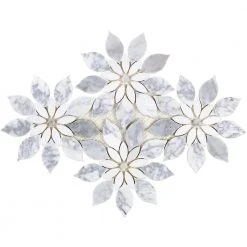 Thistle White 12.4 in. x 14.13 in. Polished Marble Mosaic Tile (1.21 sq. ft./Sheet) by Ivy Hill Tile -Ivy Hill Tile Sales white ivy hill tile marble tile ext3rd101816 4f 1000