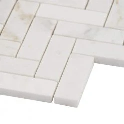 Arctic White 12 in. x 12.79 in. Herringbone Polished Marble Mosaic Tile (1.07 sq. ft./Sheet) by Ivy Hill Tile -Ivy Hill Tile Sales white ivy hill tile marble tile ext3rd105897 76 1000