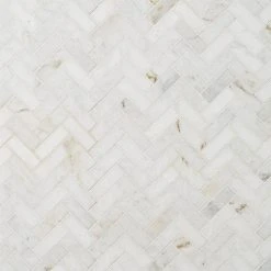 Arctic White 12 in. x 12.79 in. Herringbone Polished Marble Mosaic Tile (1.07 sq. ft./Sheet) by Ivy Hill Tile -Ivy Hill Tile Sales white ivy hill tile marble tile ext3rd105897 c3 1000