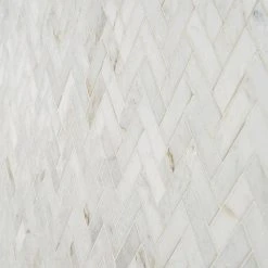 Arctic White 12 in. x 12.79 in. Herringbone Polished Marble Mosaic Tile (1.07 sq. ft./Sheet) by Ivy Hill Tile -Ivy Hill Tile Sales white ivy hill tile marble tile ext3rd105897 fa 1000