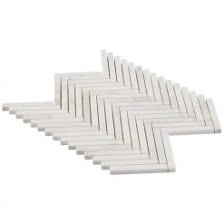 Arctic White 11 in. x 11.61 in. Herringbone Polished Marble Mosaic Tile (0.89 sq. ft./Sheet) by Ivy Hill Tile -Ivy Hill Tile Sales white ivy hill tile marble tile ext3rd105898 1f 1000