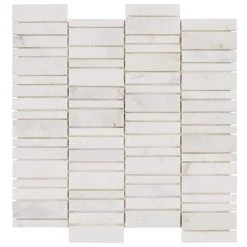 Arctic White 11.69 in. x 11.69 in. Waterfall Polished Marble Mosaic Tile (0.97 sq. ft./Sheet) by Ivy Hill Tile 13 Arctic White 11.69 in. x 11.69 in. Waterfall Polished Marble Mosaic Tile (0.97 sq. ft./Sheet) by Ivy Hill Tile -Ivy Hill Tile Sales white ivy hill tile marble tile ext3rd105899 4f 1000