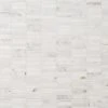 Arctic White 11.69 in. x 11.69 in. Waterfall Polished Marble Mosaic Tile (0.97 sq. ft./Sheet) by Ivy Hill Tile