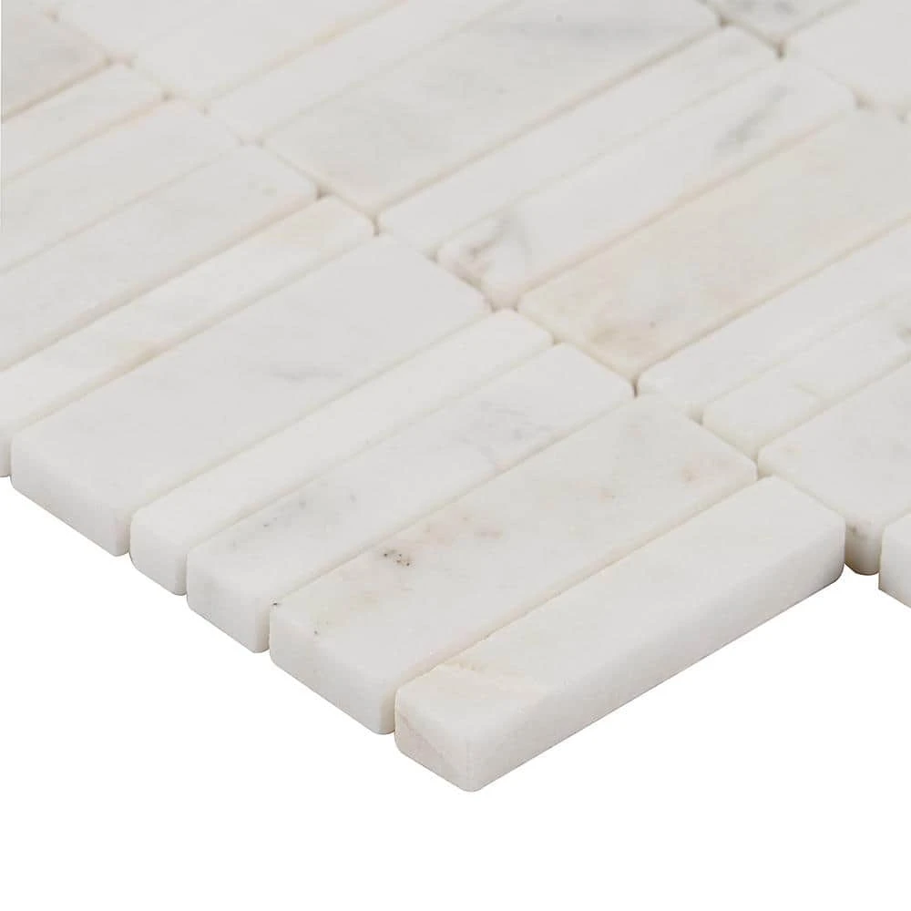 Arctic White 11.69 in. x 11.69 in. Waterfall Polished Marble Mosaic Tile (0.97 sq. ft./Sheet) by Ivy Hill Tile 10 Arctic White 11.69 in. x 11.69 in. Waterfall Polished Marble Mosaic Tile (0.97 sq. ft./Sheet) by Ivy Hill Tile - Image 8