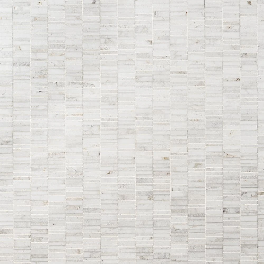 Arctic White 11.69 in. x 11.69 in. Waterfall Polished Marble Mosaic Tile (0.97 sq. ft./Sheet) by Ivy Hill Tile 5 Arctic White 11.69 in. x 11.69 in. Waterfall Polished Marble Mosaic Tile (0.97 sq. ft./Sheet) by Ivy Hill Tile - Image 3