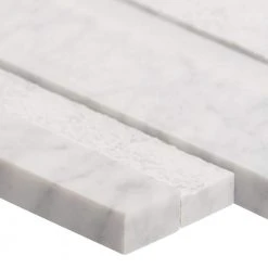 Cliffstone White Ledger Panel 8 in. x 24 in. 10mm Matte Marble Mosaic Tile (1.29 sq. ft.) by Ivy Hill Tile -Ivy Hill Tile Sales white ivy hill tile mosaic tile ext3rd100620 44 1000