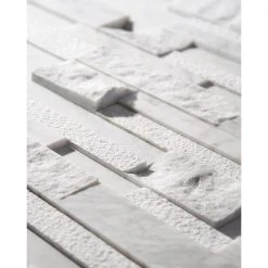 Cliffstone White Ledger Panel 8 in. x 24 in. 10mm Matte Marble Mosaic Tile (1.29 sq. ft.) by Ivy Hill Tile -Ivy Hill Tile Sales white ivy hill tile mosaic tile ext3rd100620 66 1000