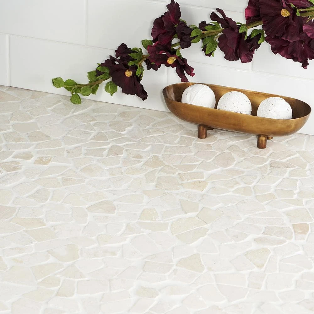Countryside Tumbled 11.81 in. x 11.81 in. White Floor and Wall Mosaic (0.97 sq. ft. / sheet) by Ivy Hill Tile 4 Countryside Tumbled 11.81 in. x 11.81 in. White Floor and Wall Mosaic (0.97 sq. ft. / sheet) by Ivy Hill Tile - Image 2