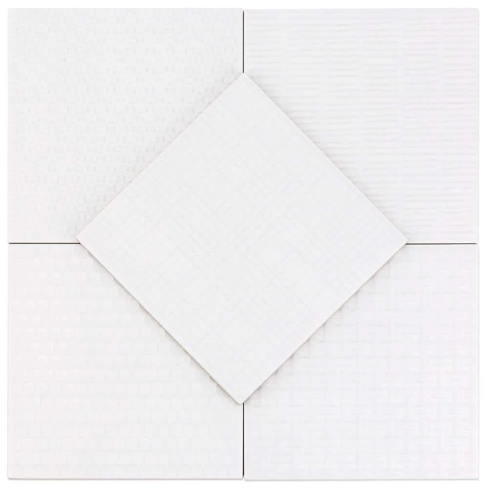 Oakland Decor White 6 in. x 6 in. Matte Porcelain Floor and Wall Tile (44 pieces 10.76 sq. ft. / box) by Ivy Hill Tile 7 Oakland Decor White 6 in. x 6 in. Matte Porcelain Floor and Wall Tile (44 pieces 10.76 sq. ft. / box) by Ivy Hill Tile - Image 5