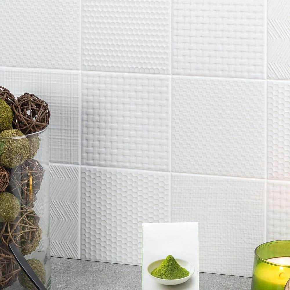 Oakland Decor White 6 in. x 6 in. Matte Porcelain Floor and Wall Tile (44 pieces 10.76 sq. ft. / box) by Ivy Hill Tile 4 Oakland Decor White 6 in. x 6 in. Matte Porcelain Floor and Wall Tile (44 pieces 10.76 sq. ft. / box) by Ivy Hill Tile - Image 2