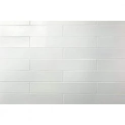 Zekke White 4 in. x 24 in. x 10 mm Polished Porcelain Subway Wall Tile (15-Pieces/9.68 sq. ft./Box) by Ivy Hill Tile -Ivy Hill Tile Sales white ivy hill tile porcelain tile ext3rd100966 1d 1000