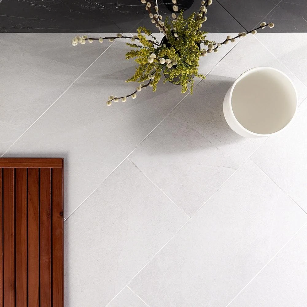 Copley Bianco 12 in. x 24 in. 10mm Matte Stone Look Porcelain Floor and Wall Tile (6-Piece/11.62 sq. ft./Box) by Ivy Hill Tile 4 Copley Bianco 12 in. x 24 in. 10mm Matte Stone Look Porcelain Floor and Wall Tile (6-Piece/11.62 sq. ft./Box) by Ivy Hill Tile - Image 2