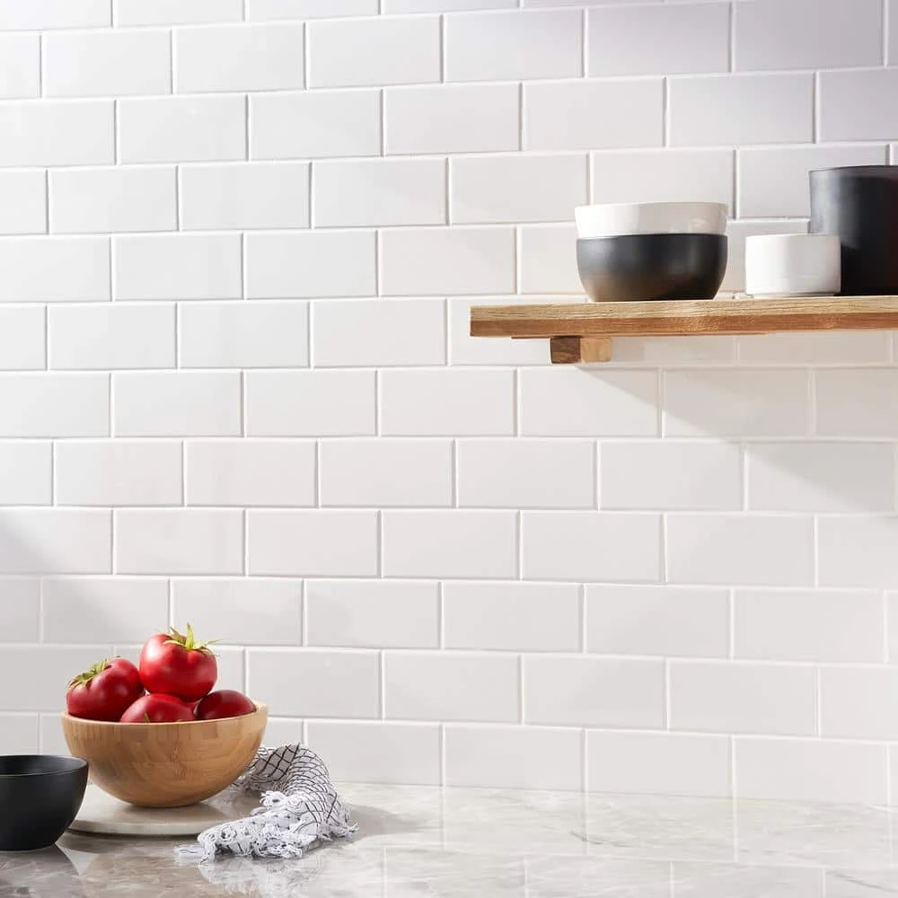 Remington White 2.95 in. x 5.9 in. Polished Porcelain Wall Tile (5.32 sq. ft./Case) by Ivy Hill Tile 4 Remington White 2.95 in. x 5.9 in. Polished Porcelain Wall Tile (5.32 sq. ft./Case) by Ivy Hill Tile - Image 2