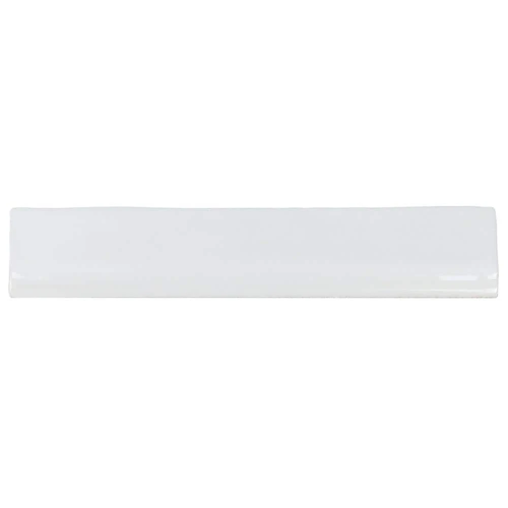 Newport White 1.97 in. x 9.84 in. Polished Ceramic Wall Bullnose Tile by Ivy Hill Tile 5 Newport White 1.97 in. x 9.84 in. Polished Ceramic Wall Bullnose Tile by Ivy Hill Tile - Image 3