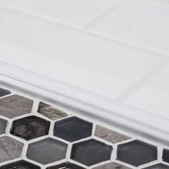 Fresh White 3 in. x 6 in. Glossy Subway Ceramic Wall Tile (10.656 sq. ft./Case) by Jeffrey Court -Ivy Hill Tile Sales white jeffrey court ceramic tile 13000 1d 1000