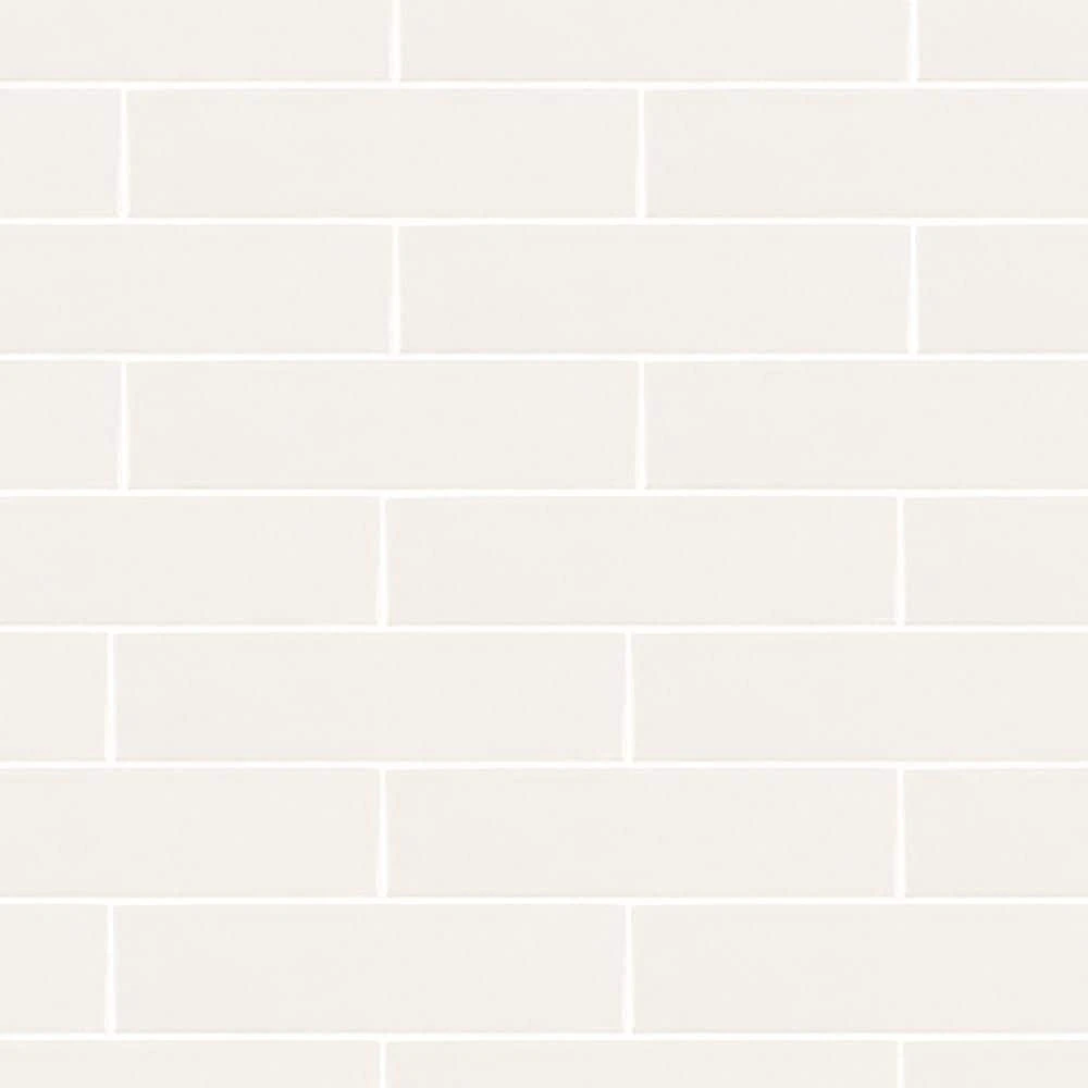 Taffeta White 3 in. x 12 in. Subway Gloss Textured Ceramic Wall Tile (6.027 sq. ft./Case) by Jeffrey Court 3 Taffeta White 3 in. x 12 in. Subway Gloss Textured Ceramic Wall Tile (6.027 sq. ft./Case) by Jeffrey Court