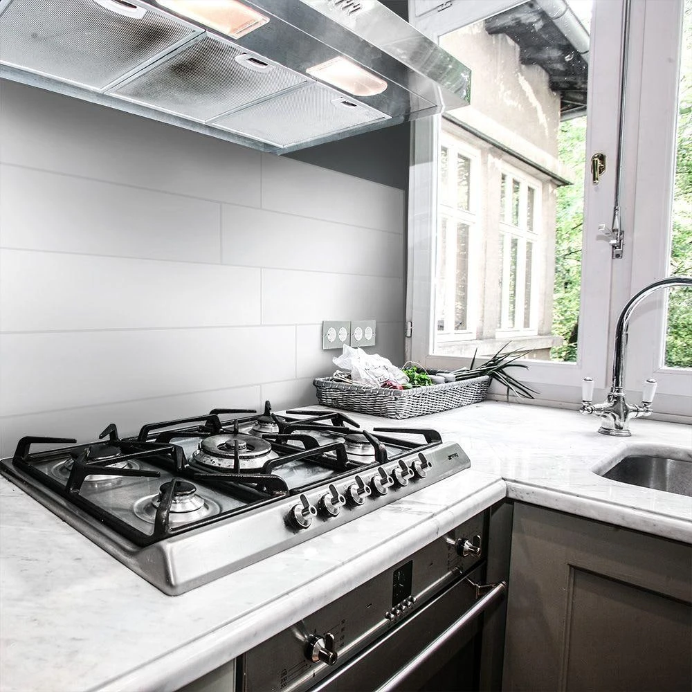 Allegro White 6 in. x 18 in. Glossy Ceramic Wall Tile (12.75 sq. ft. / case) by Jeffrey Court 4 Allegro White 6 in. x 18 in. Glossy Ceramic Wall Tile (12.75 sq. ft. / case) by Jeffrey Court - Image 2