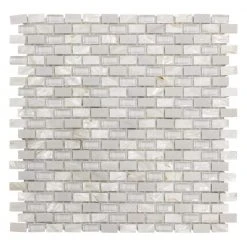 Lightning White 11.75 in. x 11.75 in. Interlocking Mixed Glass, Shell and Marble Mosaic Tile (0.958 sq. ft./Each) by Jeffrey Court