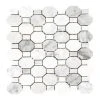 Crisp Illusion White 10.375 in. x 11.125 in. Hexagon Marble Wall and Floor Mosaic Tile (8.01 sq. ft./Case) by Jeffrey Court -Ivy Hill Tile Sales white jeffrey court limestone tile 99784 64 1000