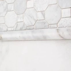 Crisp Illusion White 10.375 in. x 11.125 in. Hexagon Marble Wall and Floor Mosaic Tile (8.01 sq. ft./Case) by Jeffrey Court -Ivy Hill Tile Sales white jeffrey court limestone tile 99784 a0 1000