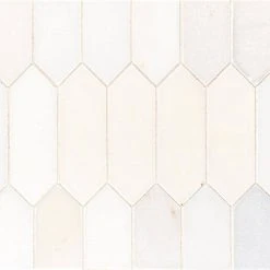 Suburbs White 10 in. x 12.375 in. Picket Polished Marble Wall and Floor Mosaic Tile (0.859 sq. ft./Each) by Jeffrey Court 15 Suburbs White 10 in. x 12.375 in. Picket Polished Marble Wall and Floor Mosaic Tile (0.859 sq. ft./Each) by Jeffrey Court -Ivy Hill Tile Sales white jeffrey court marble tile 13013 fa 1000