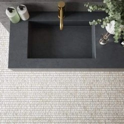 Trapezium White 10.625 in. x 12 in. Polished Calacatta Thassos/Dolomite/Marble Wall/Floor Mosaic (8.85 sq. ft./Case) by Jeffrey Court 11 Trapezium White 10.625 in. x 12 in. Polished Calacatta Thassos/Dolomite/Marble Wall/Floor Mosaic (8.85 sq. ft./Case) by Jeffrey Court -Ivy Hill Tile Sales white jeffrey court marble tile 13021 4f 1000