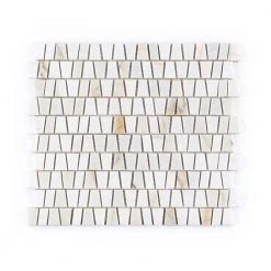 Trapezium White 10.625 in. x 12 in. Polished Calacatta Thassos/Dolomite/Marble Wall/Floor Mosaic (8.85 sq. ft./Case) by Jeffrey Court