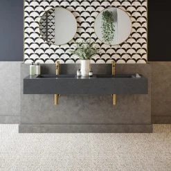 Trapezium White 10.625 in. x 12 in. Polished Calacatta Thassos/Dolomite/Marble Wall/Floor Mosaic (8.85 sq. ft./Case) by Jeffrey Court 10 Trapezium White 10.625 in. x 12 in. Polished Calacatta Thassos/Dolomite/Marble Wall/Floor Mosaic (8.85 sq. ft./Case) by Jeffrey Court -Ivy Hill Tile Sales white jeffrey court marble tile 13021 c3 1000