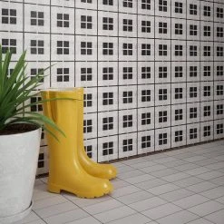 Oxford White/Black 10.125 in. x 10.125 in. Honed Thassos/Nero Marquina/Carrara Marble Mosaic Tile (7.12 sq. ft./Case) by Jeffrey Court -Ivy Hill Tile Sales white jeffrey court marble tile 13025 31 1000