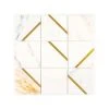Jazzy White/Gold 11.75 in. x 11.75 in. Square Honed Calacatta Marble/Gold Metal Mosaic Tile (9.588 sq. ft./Case) by Jeffrey Court 1 Jazzy White/Gold 11.75 in. x 11.75 in. Square Honed Calacatta Marble/Gold Metal Mosaic Tile (9.588 sq. ft./Case) by Jeffrey Court -Ivy Hill Tile Sales white jeffrey court marble tile 13031 64 1000