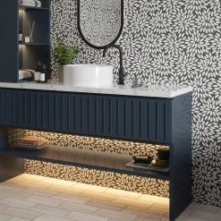 Tea Party White 13.125 in. x 14.625 in. Floral Semi-Polished Thassos Marble Mosaic Wall/Floor Tile (11.632 sq. ft./Case) by Jeffrey Court -Ivy Hill Tile Sales white jeffrey court marble tile 13033 c3 1000