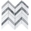 Glacier Edge White and Gray 9.875 in. x 11.25 in. Chevron Honed Marble Floor and Wall Mosaic Tile (0.771 sq. ft./Each) by Jeffrey Court -Ivy Hill Tile Sales white jeffrey court marble tile 95672 64 1000