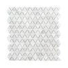 Evelyn White 11.375 in. x 11.875 in. Triangle Polished Marble Wall and Floor Mosaic Tile (9.38 sq. ft./Case) by Jeffrey Court
