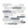 Lombard Fog White 11.75 in. x 11.75 in. Interlocking Semi-Polished Marble Mosaic Tile (9.588 sq. ft./Case) by Jeffrey Court 2 Lombard Fog White 11.75 in. x 11.75 in. Interlocking Semi-Polished Marble Mosaic Tile (9.588 sq. ft./Case) by Jeffrey Court -Ivy Hill Tile Sales white jeffrey court marble tile 95749 64 1000