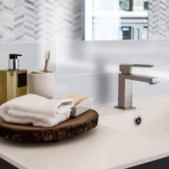 Lakeview White 12.125 in. x 12 in. Chevron Polished Marble Wall and Floor Mosaic Tile (10.10 sq. ft./Case) by Jeffrey Court 8 Lakeview White 12.125 in. x 12 in. Chevron Polished Marble Wall and Floor Mosaic Tile (10.10 sq. ft./Case) by Jeffrey Court -Ivy Hill Tile Sales white jeffrey court marble tile 95802 e1 1000