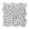 Winter Court White 11.5 in. x 11.5 in. Pebble Honed Marble Wall and Floor Mosaic Tile (9.18 sq. ft./Case) by Jeffrey Court 2 Winter Court White 11.5 in. x 11.5 in. Pebble Honed Marble Wall and Floor Mosaic Tile (9.18 sq. ft./Case) by Jeffrey Court -Ivy Hill Tile Sales white jeffrey court marble tile 96005 64 1000