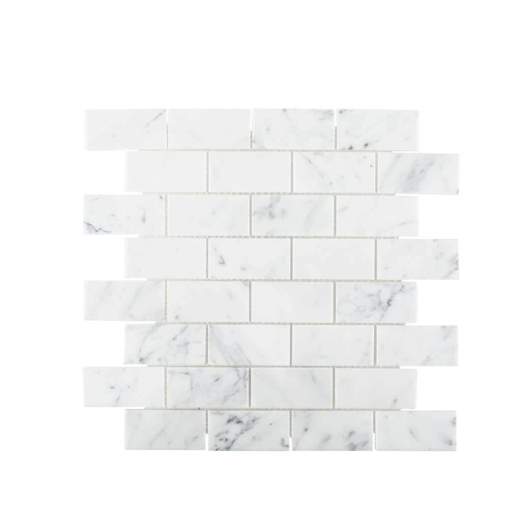 Coastal Haze White 12.125 in. x 12.5 in. Interlocking Polished Marble Wall and Floor Mosaic Tile (10.52 sq. ft./Case) by Jeffrey Court 3 Coastal Haze White 12.125 in. x 12.5 in. Interlocking Polished Marble Wall and Floor Mosaic Tile (10.52 sq. ft./Case) by Jeffrey Court