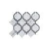 Casablanco White 10.75 in. x 9.5 in. Arabesque Polished Marble Wall and Floor Mosaic Tile (7.09 sq. ft./Case) by Jeffrey Court -Ivy Hill Tile Sales white jeffrey court marble tile 96775 64 1000